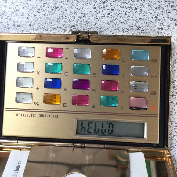 Gemstone pocket Electronic calculator/card holder - Picture 1 of 5